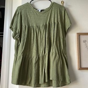 Green top XXL peplum style